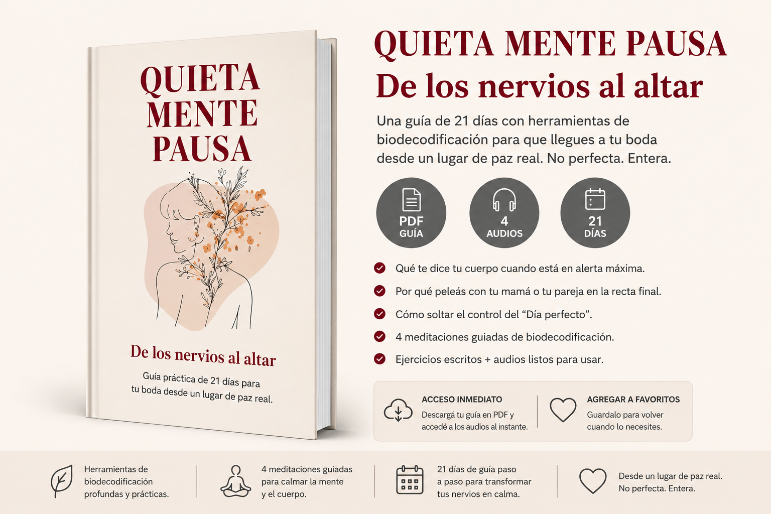 De los nervios al altar — Guía de 21 días con biodecodificación.